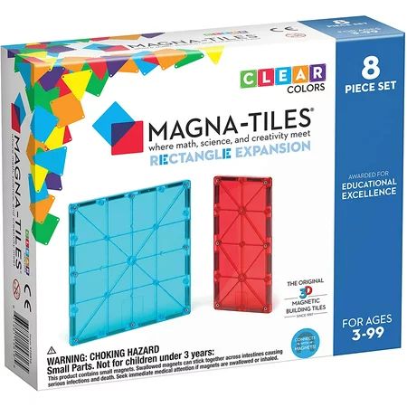 Magna Tiles Rectangles Expansion Set, The Original Magnetic Building Tiles for Creative Open-Ended P | Walmart (US)