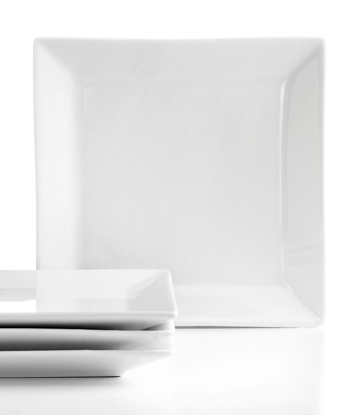 The Cellar Set of 4 Whiteware Square Appetizer Plates, Created for Macy's & Reviews - Dinnerware ... | Macys (US)
