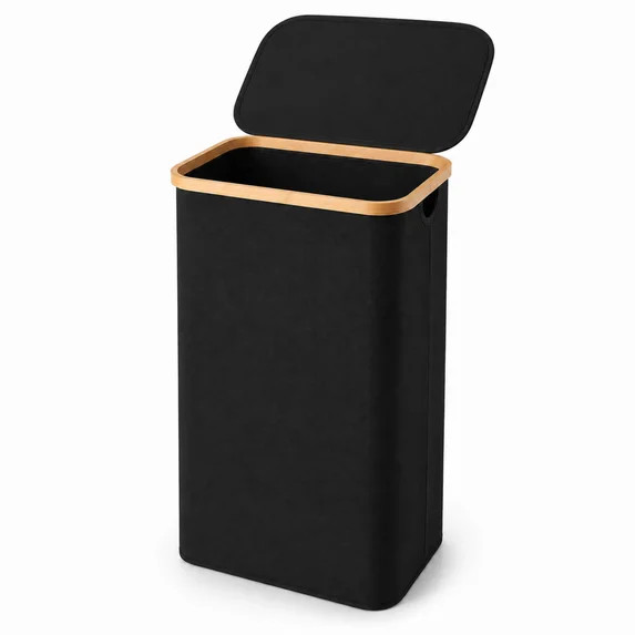FOUKUS 100L Large Laundry Hamper with Lid: Laundry Basket with Bamboo Handles for Clothes and Toy... | Walmart (US)
