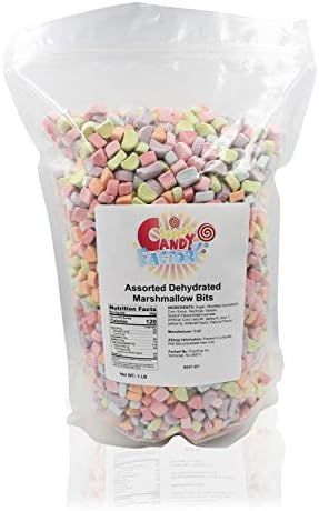 Sarah's Candy Factory Assorted Dehydrated Marshmallow Bits in Resealable Bag, 1lb | Amazon (US)