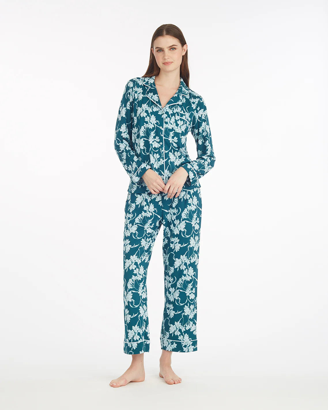 Long-Sleeve Linda Pajama Set in Wild Grove | Draper James (US)