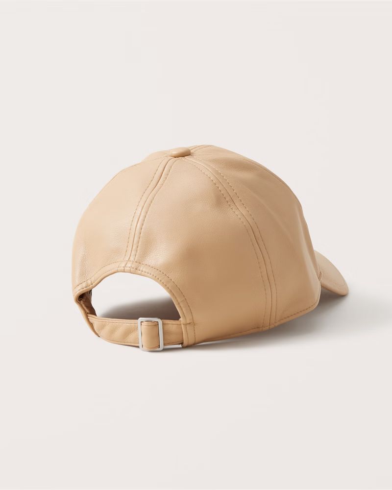 90s Vegan Leather Baseball Hat | Abercrombie & Fitch (US)