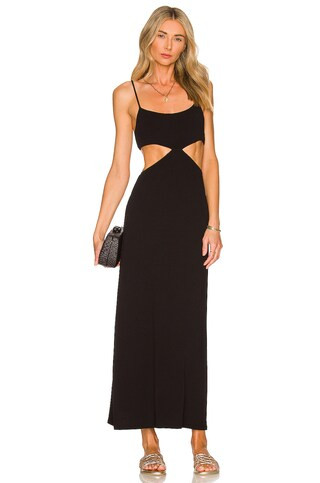 Free People Piper Midi Dress in Black from Revolve.com | Revolve Clothing (Global)