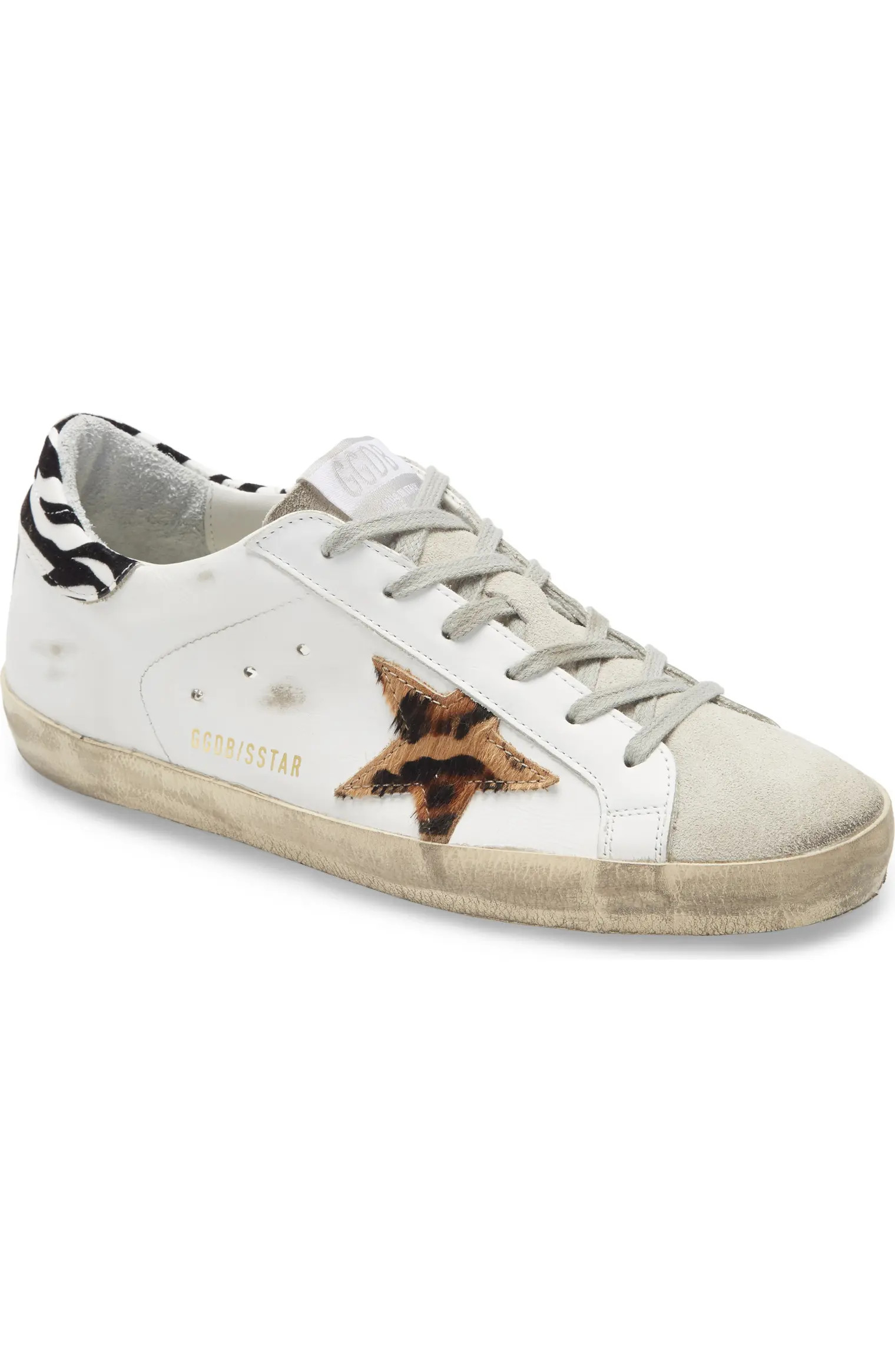 Superstar Genuine Calf Hair Animal Print Sneaker | Nordstrom