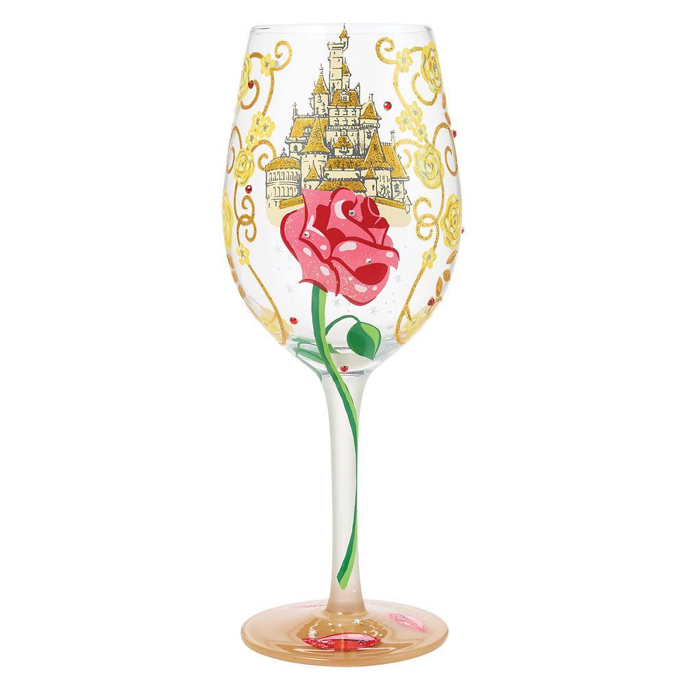 Belle ''Bold Like a Rose'' Stemmed Glass by Lolita \u2013 Beauty and the Beast | Disney Store