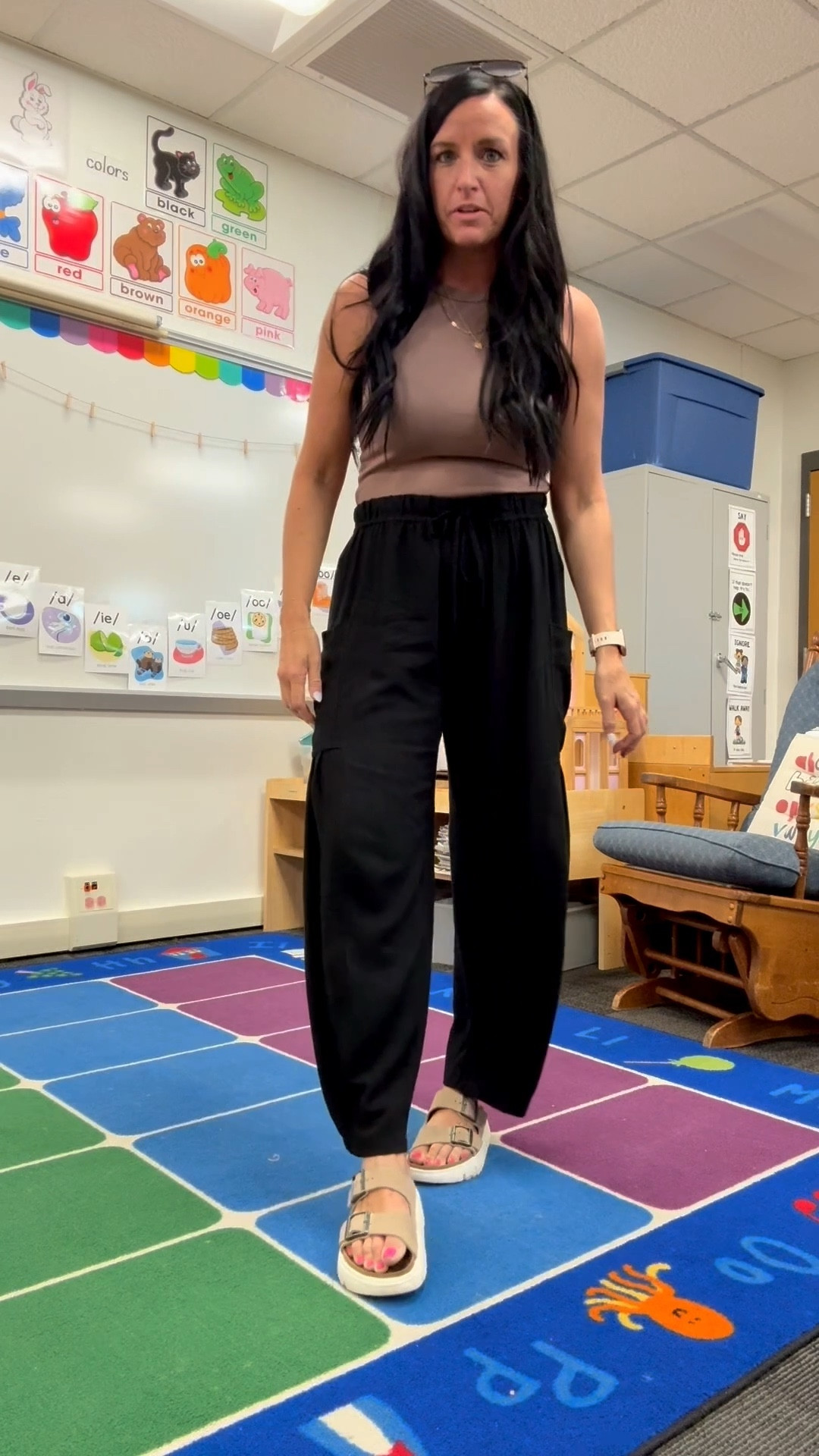 Today’s teacher outfit — the free people-inspired pullon pants are on Amazon Prime deal today! They come in more colors. I sized up to a M. (I’m 5’5” for reference and usually wear a 4/27.)

#LTKSaleAlert #LTKFindsUnder50 #LTKSeasonal
