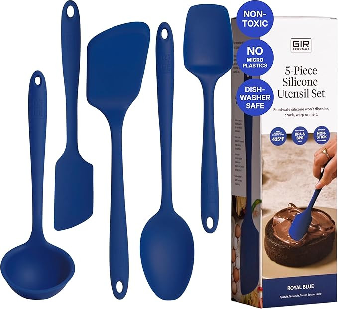 GIR 5-Piece Silicone Kitchen Utensils Set, Non-Toxic Cooking Utensils for Cooking and Baking, Hea... | Amazon (US)