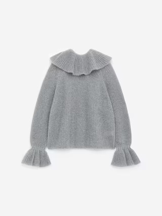Mohair-Wool Blend Ruffle Jumper | Arket UK