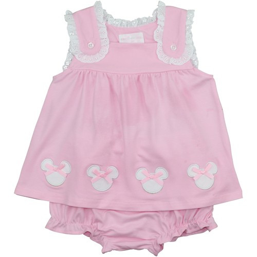 Pink Knit Mouse Ears Diaper Set | Cecil and Lou