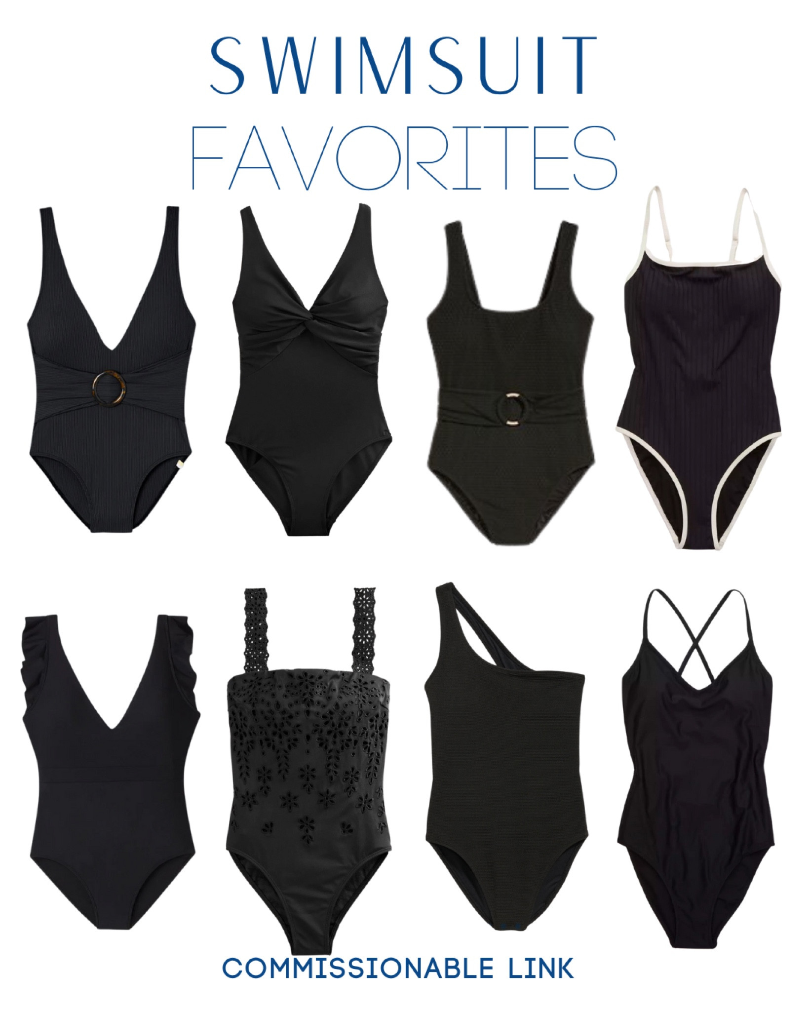 Black one piece swimsuits! 

#LTKSeasonal #LTKswim #LTKunder100