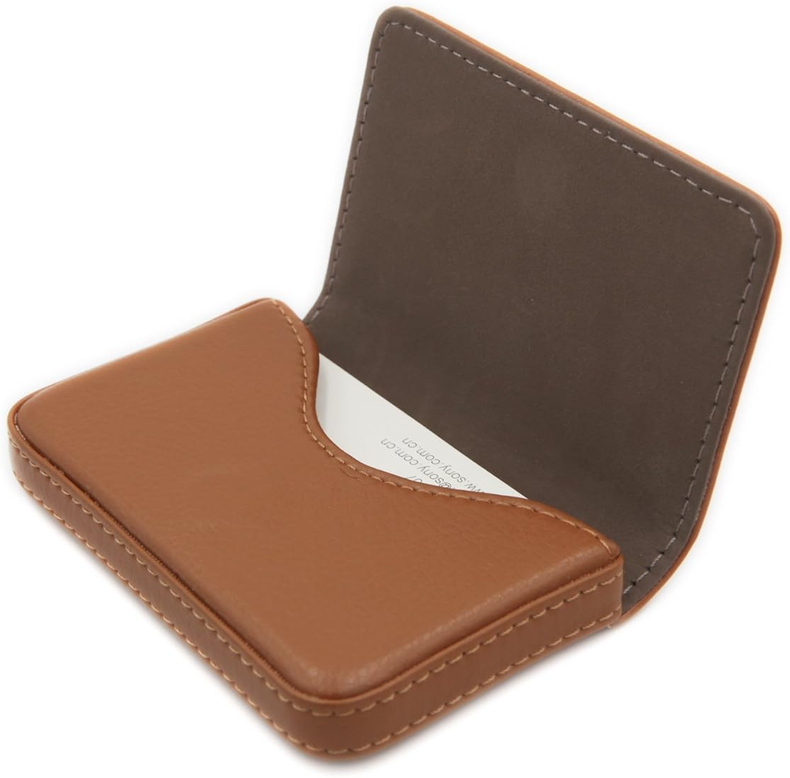 RFID Blocking Wallet - Minimalist Leather Business Credit Card Holder with Magnetic, Light Coffee... | Amazon (US)