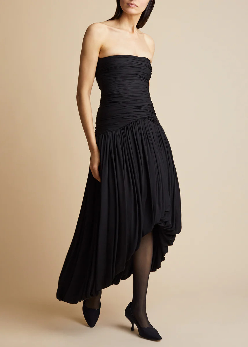 The Shivani Dress in Black | Khaite