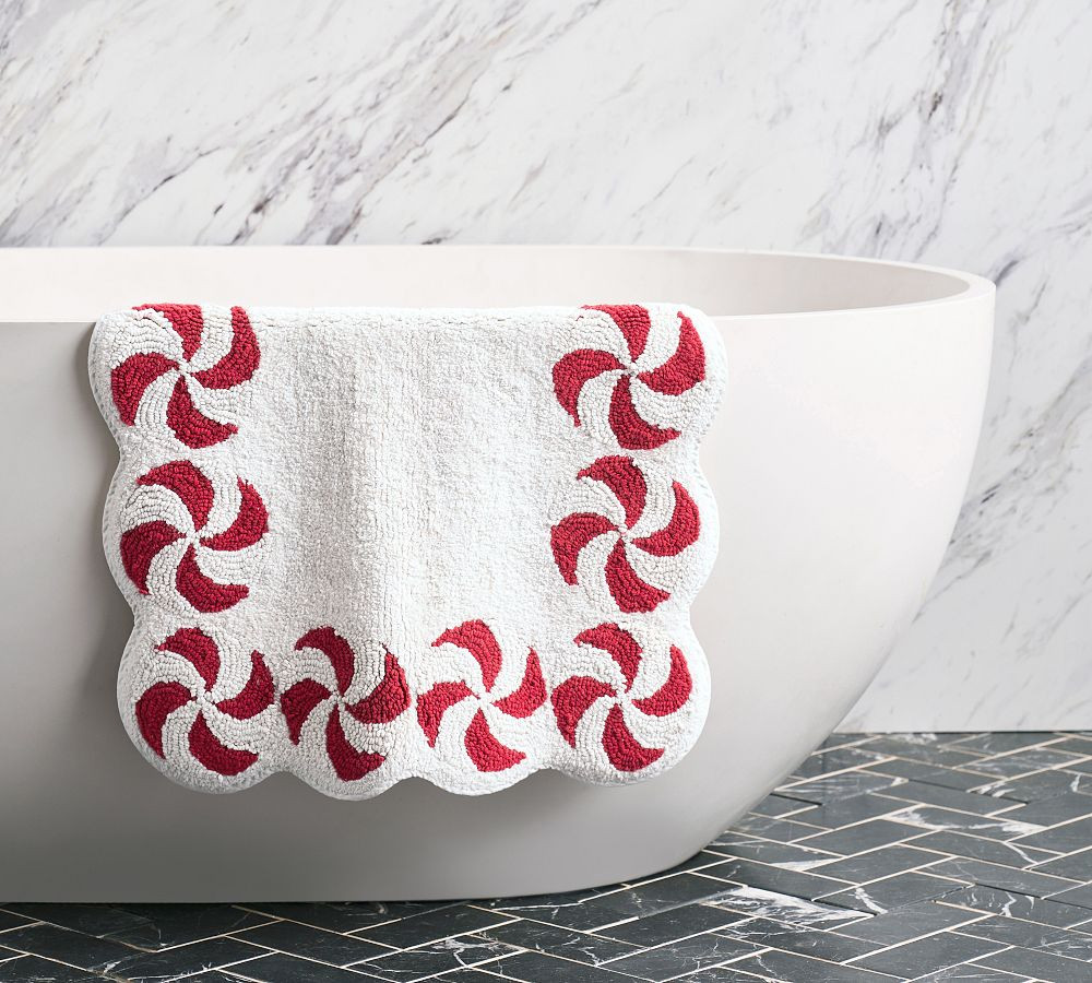 Peppermint Swirl Bath Rug | Pottery Barn (US)