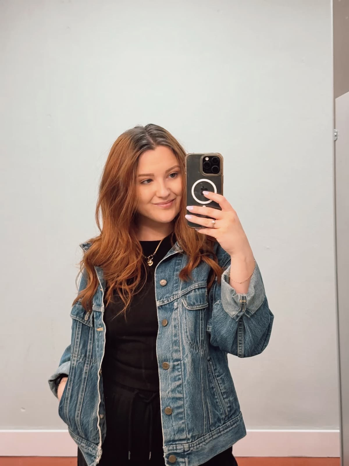 Simple everyday outfit featuring a classic denim jacket styled with a comfortable black set for an effortless, put-together look. This casual outfit idea is perfect for busy days, work-from-anywhere lifestyles, and realistic mom fashion. Easy, timeless style that works for errands, casual meetings, and daily life.

#LTKootd #LTKSaleAlert #LTKdayinmylife