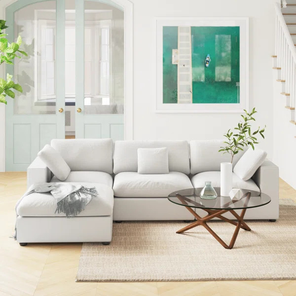 Askari 132" Feather Down Cozy Cloud Sofa | Wayfair North America