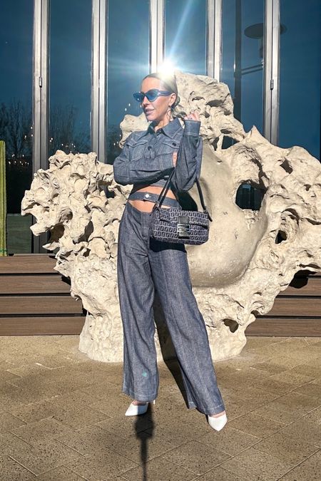 Denim on denim outfit inspo. Double denim is a massive fashion trend for 2023. Here’s the best denim matching sets, bags, shoes & pieces to create this seasons hottest looks. #competition

#LTKstyletip #LTKFind #LTKunder100