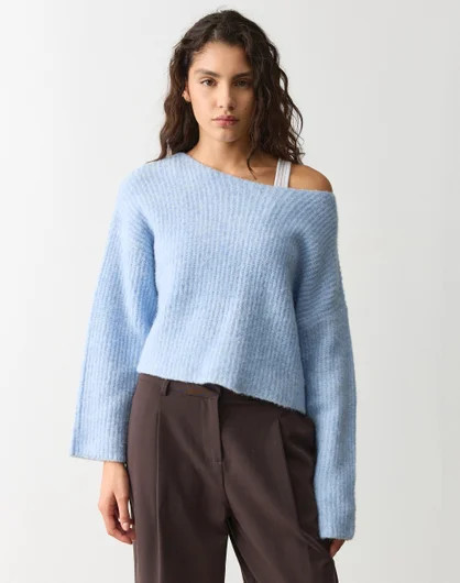 Cosy Off Shoulder Knit Long Sleeve | Glassons (Australia)