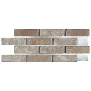 Old Mill Brick Brickwebb Little Cottonwood Thin Brick Sheets - Flats (Box of 5 Sheets) - 28 in. x... | The Home Depot
