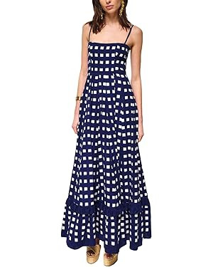 Striped Spaghetti Strap Maxi Sundresses Boho Sleeveless Backless Flowy Long Dress Women Summer Be... | Amazon (US)