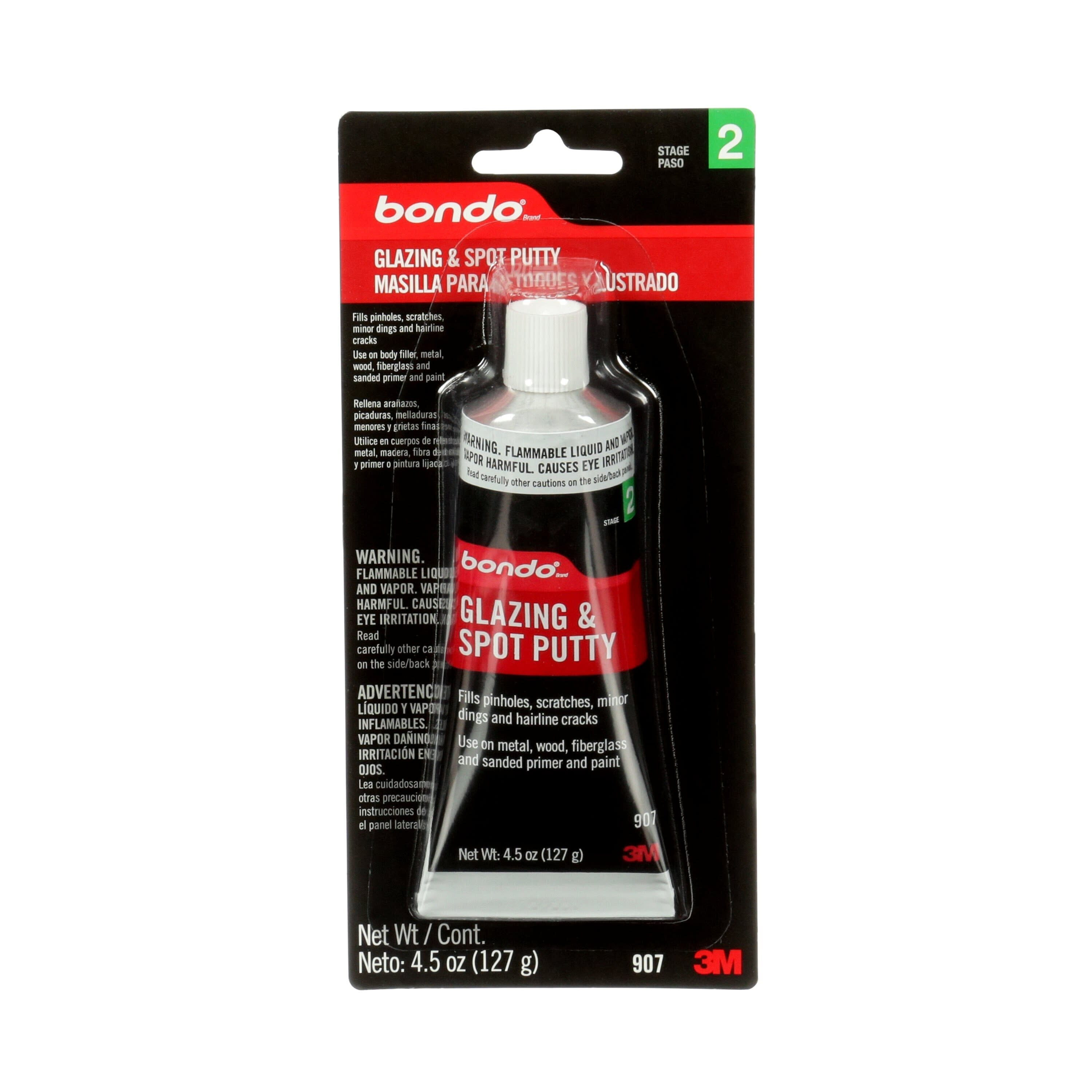Bondo Glazing and Spot Red Interior/Exterior All-purpose putty 4.5 Ounce(s) | 907 | Lowe's