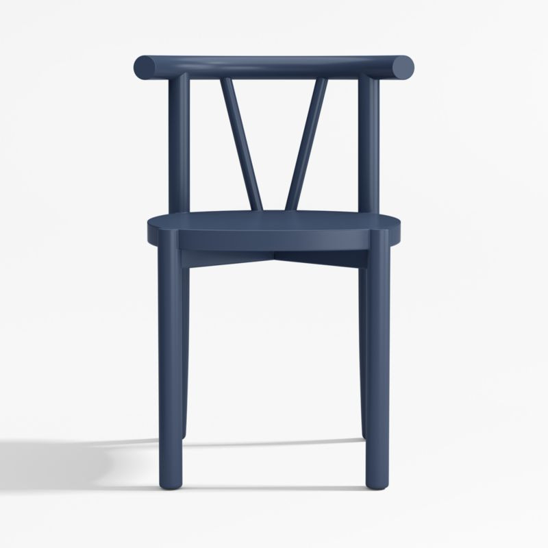 Classic Navy Blue Wood Kids Play Chair + Reviews | Crate & Kids | Crate & Barrel
