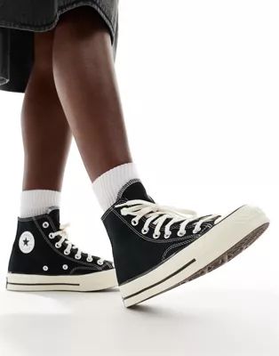 Converse chuck 70 hi sneakers in black | ASOS (Global)