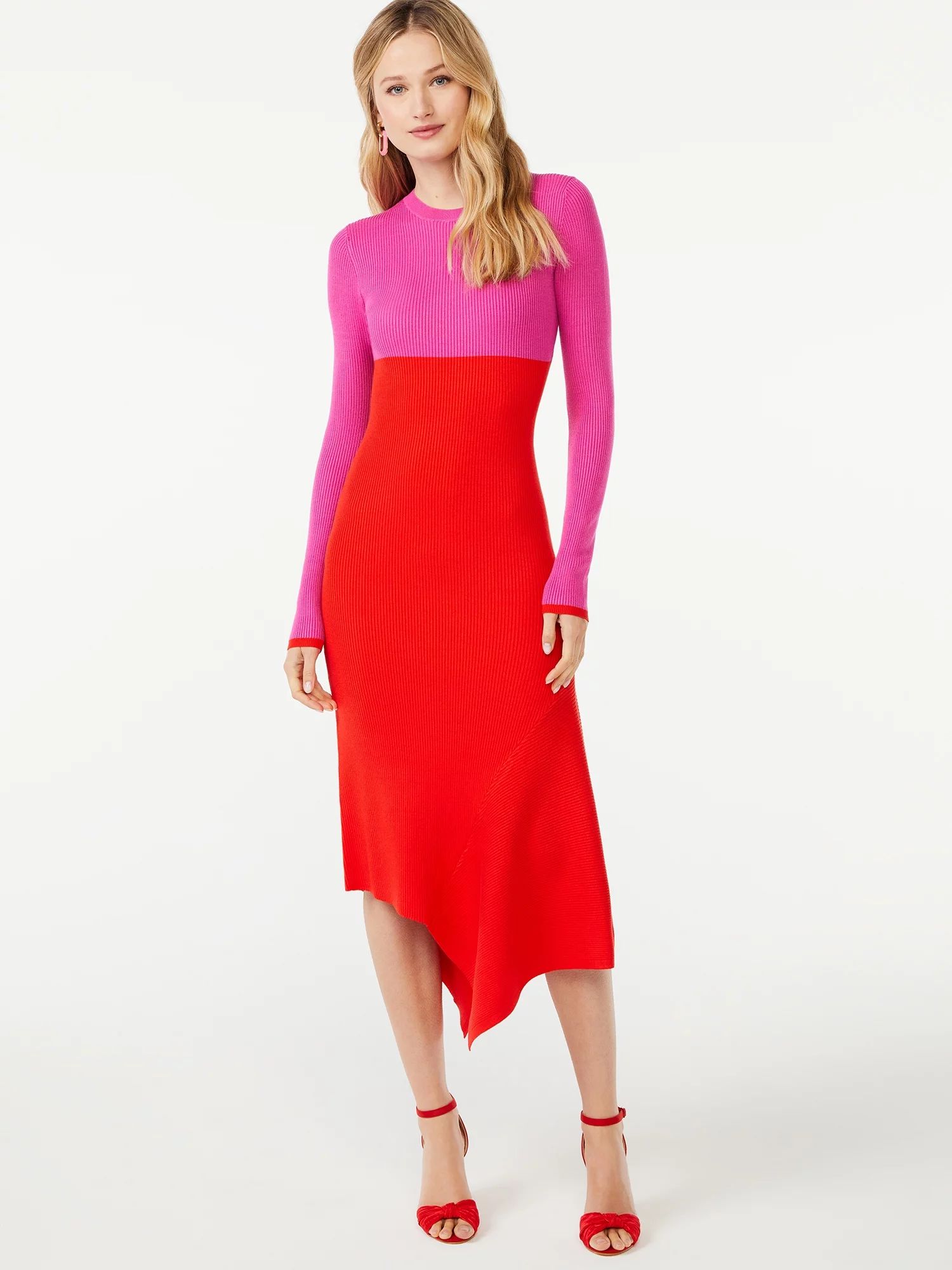 Scoop Women's Asymmetrical Dress | Walmart (US)