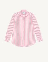 The Boyfriend: Linen, Fuchsia Pink Stripe | With Nothing Underneath