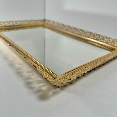 Vintage 1960's Vanity Mirrored Tray | eBay US