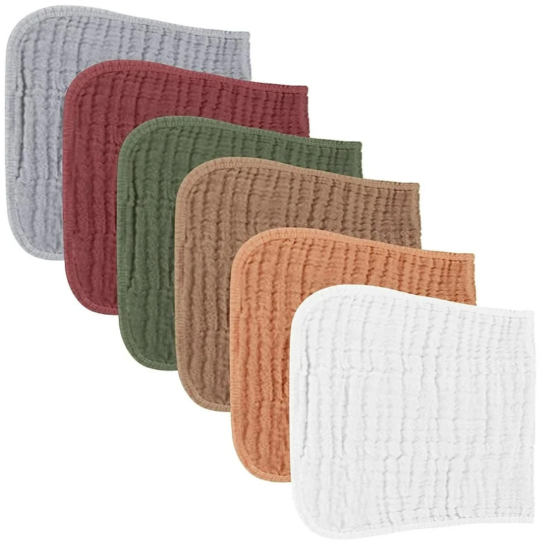 Holzlrgus Muslin Baby Burp Cloths Sets for Unisex- 6 Pack Large Cotton Burping Clothes for Newbor... | Walmart (US)