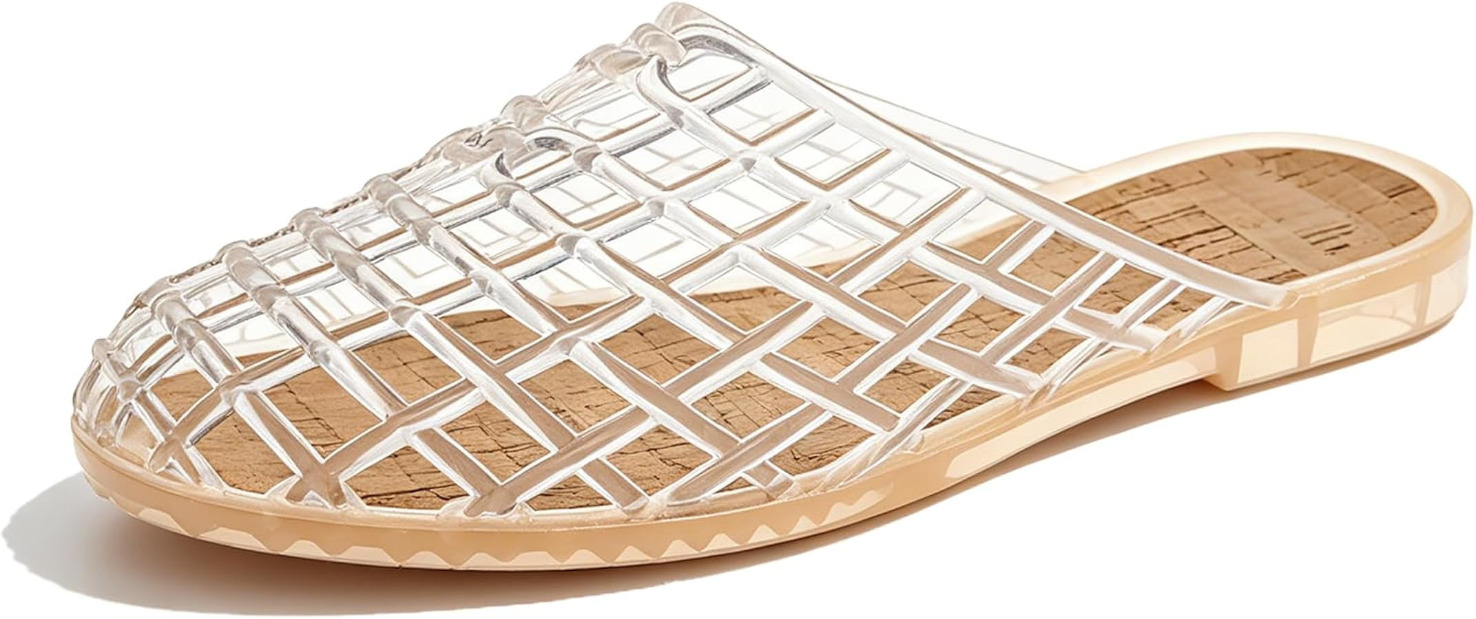 Jelly Mesh Slides for Women's Casual Comfortable Closed Round Toe Slip On Soft Sole Clear Mule Sa... | Amazon (US)