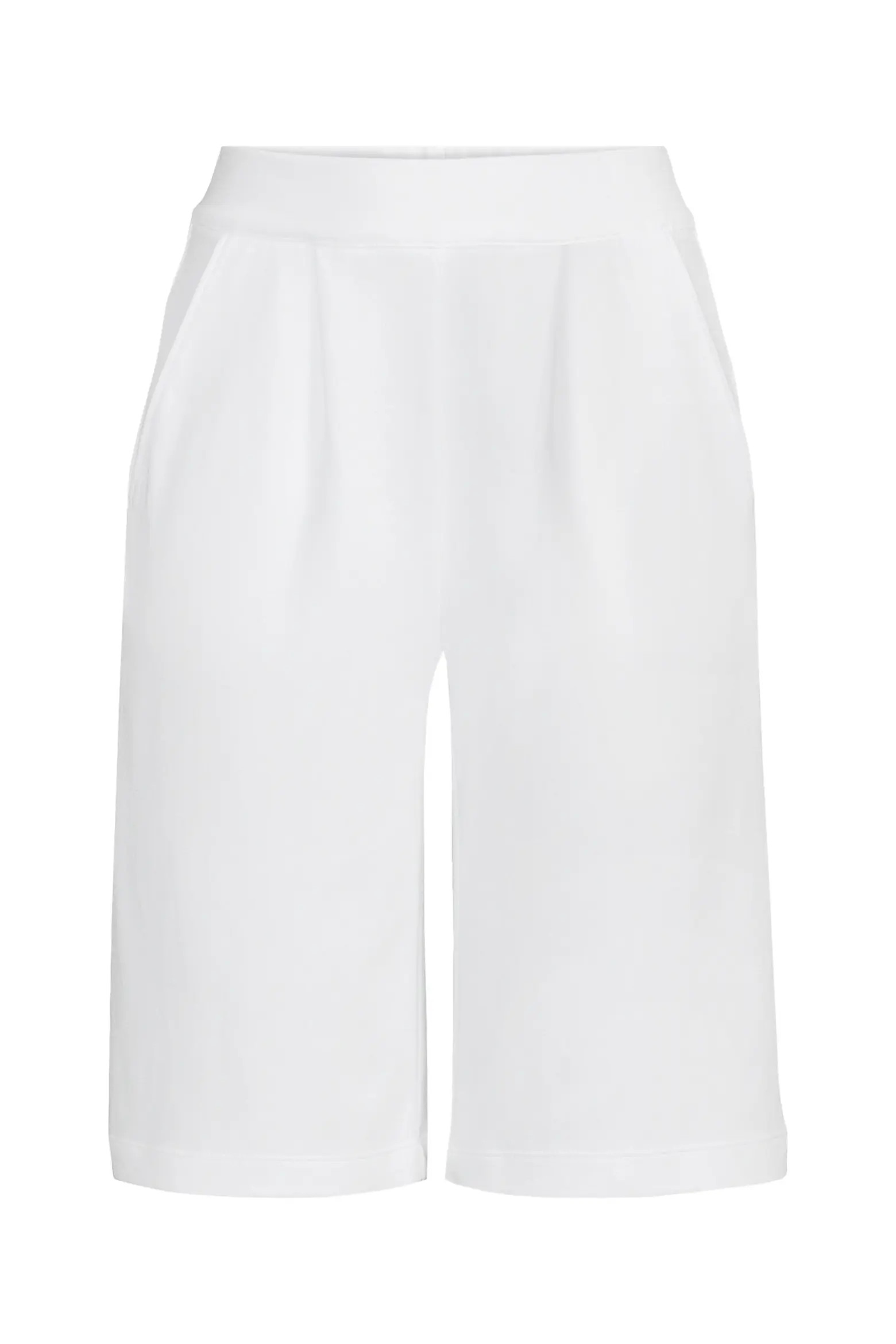 Lands' End Knit High Rise Pleated 12" Bermuda Shorts (Women) | Nordstrom | Nordstrom