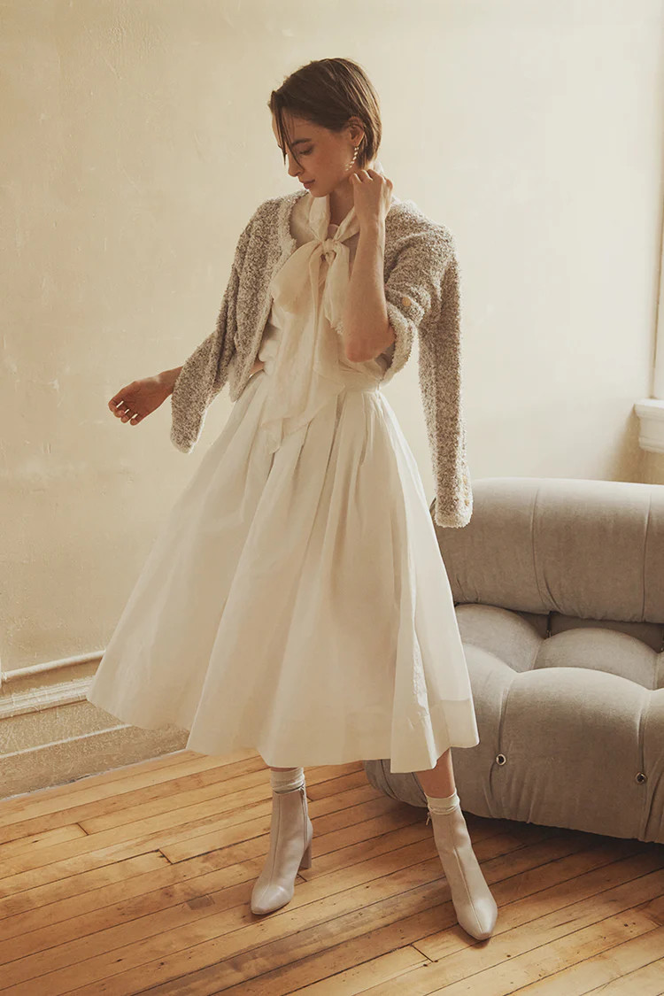 Taffeta Volume Maxi Skirt | SNIDEL