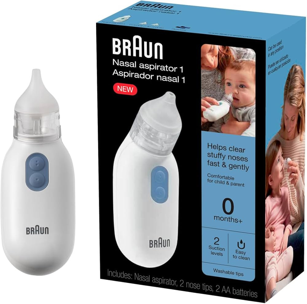 Braun Electric Nasal Aspirator - Mucus Remover, Blocked Nose Relief for Newborn, Baby and Toddler... | Amazon (US)