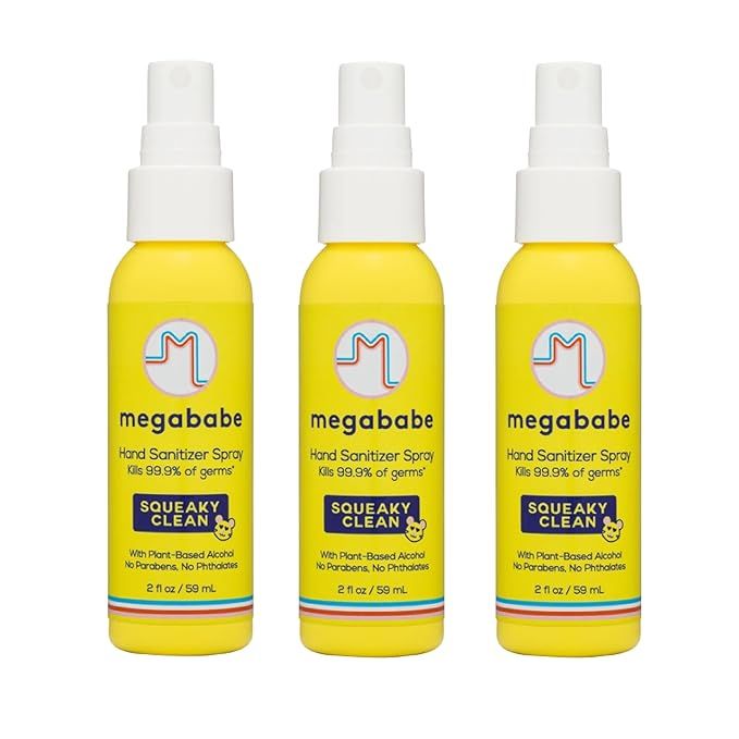 Megababe Squeaky Clean Spray Hand Sanitizer 2 oz - 3 Pack | Amazon (US)