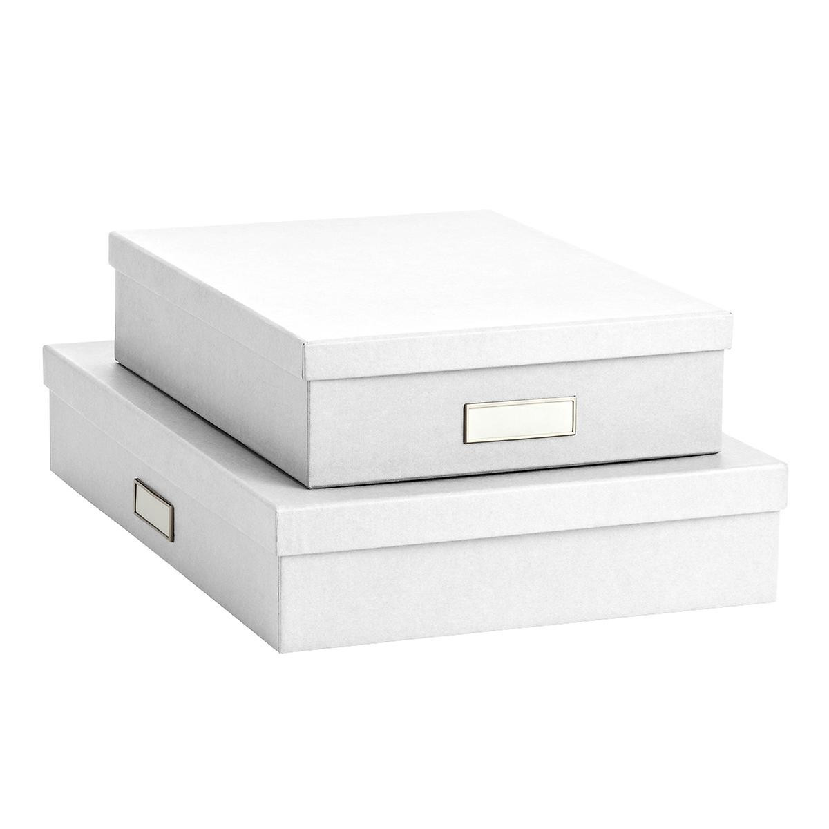 Bigso White Stockholm Office Storage Boxes | The Container Store