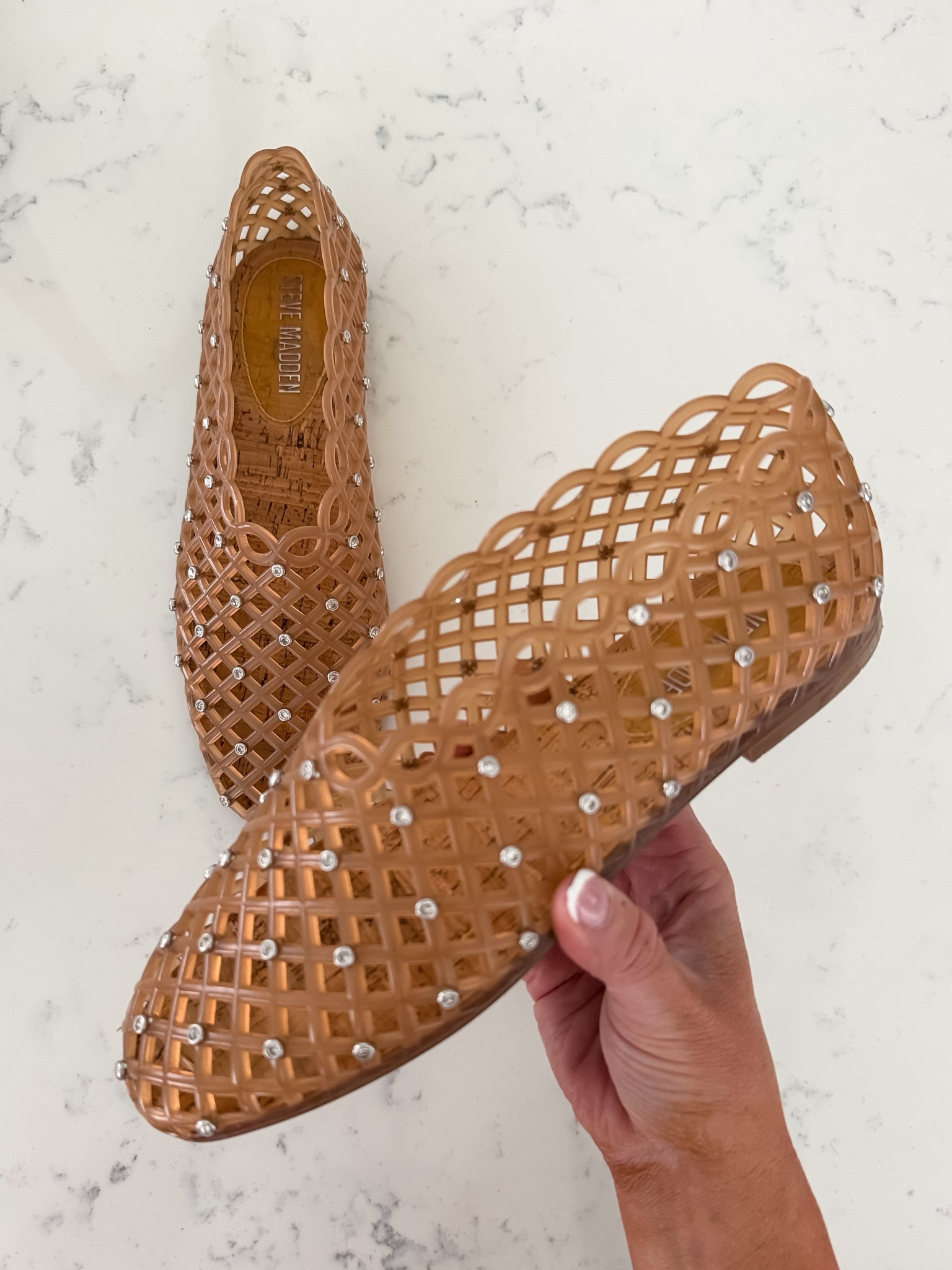 These will be the spring shoe of the season.  Loving the neutral jelly, they’ll literally go with everything! 
I’m a 6.5/7 and went with the 7

I tried both the 6 & 7 and the 6 just felt too tight across my foot. 

#LTKSeasonal #LTKOver40 #LTKootd