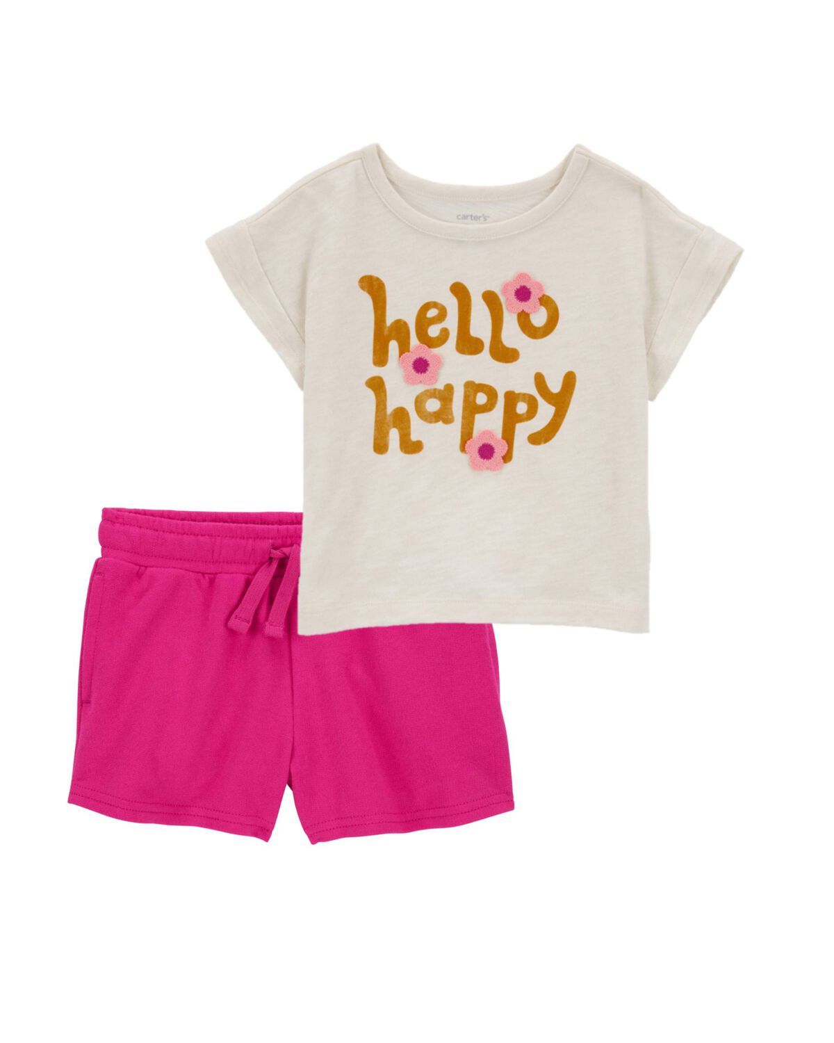 Toddler 2-Piece Hello Happy Tee & Pull-On Shorts Set | Carter's