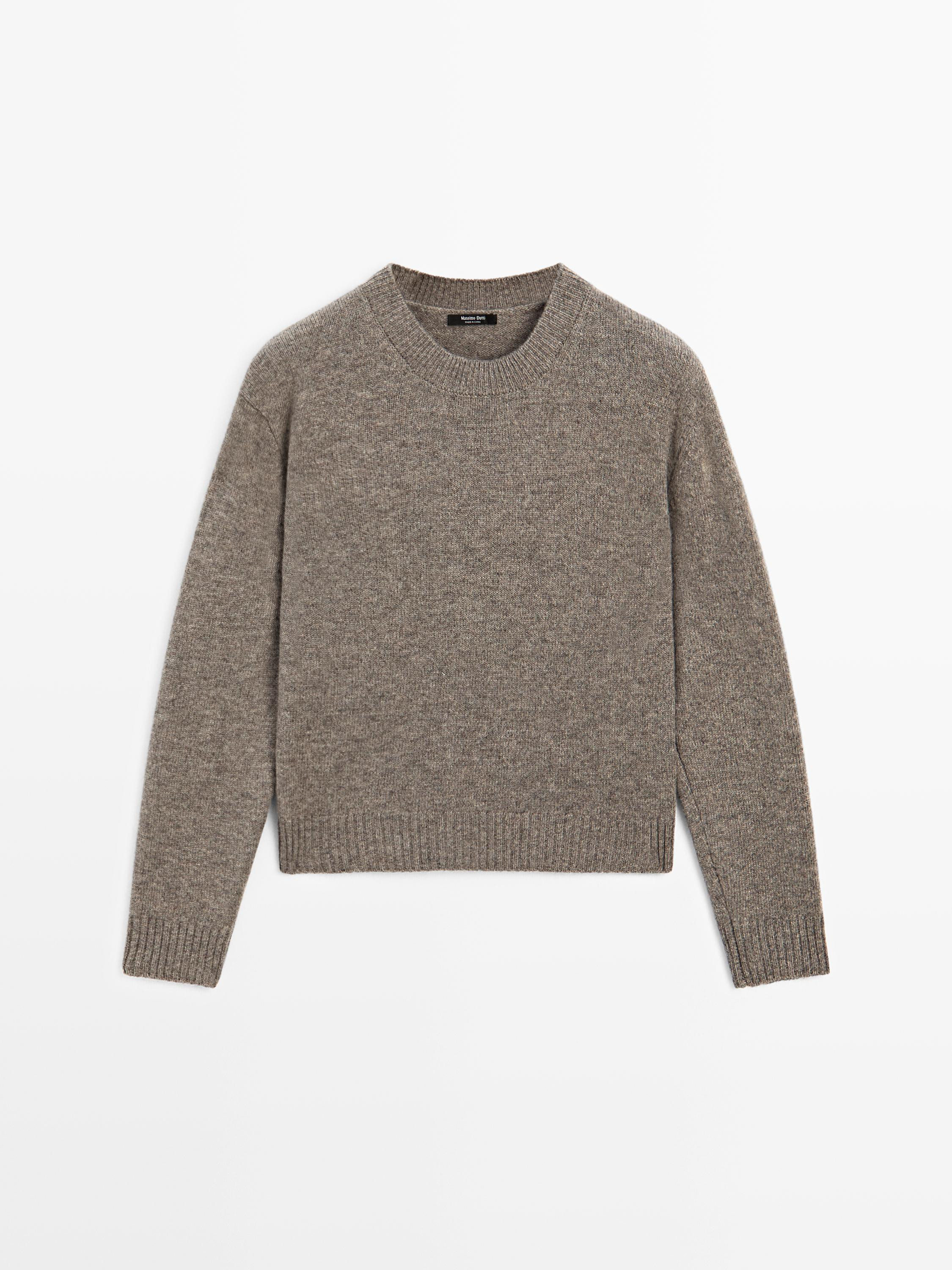 Wool blend crew neck sweater | Massimo Dutti UK