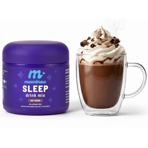 MoonBrew Magnesium Hot Cocoa Sleep Aid - Sugar-Free Calming Drink Mix - 1PK | Amazon (US)