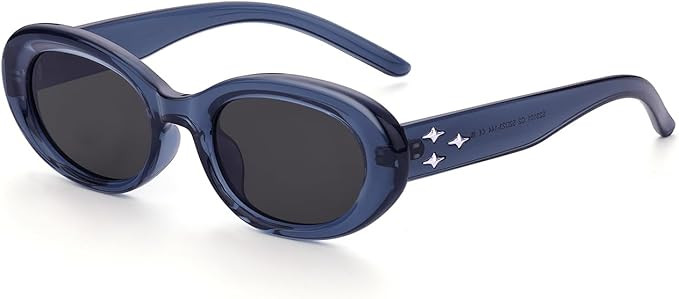 Medium Polarized Oval Sunglasses for Women Men, Big 90s Cat Eye Sunglasses Womens UV400 Protectio... | Amazon (US)