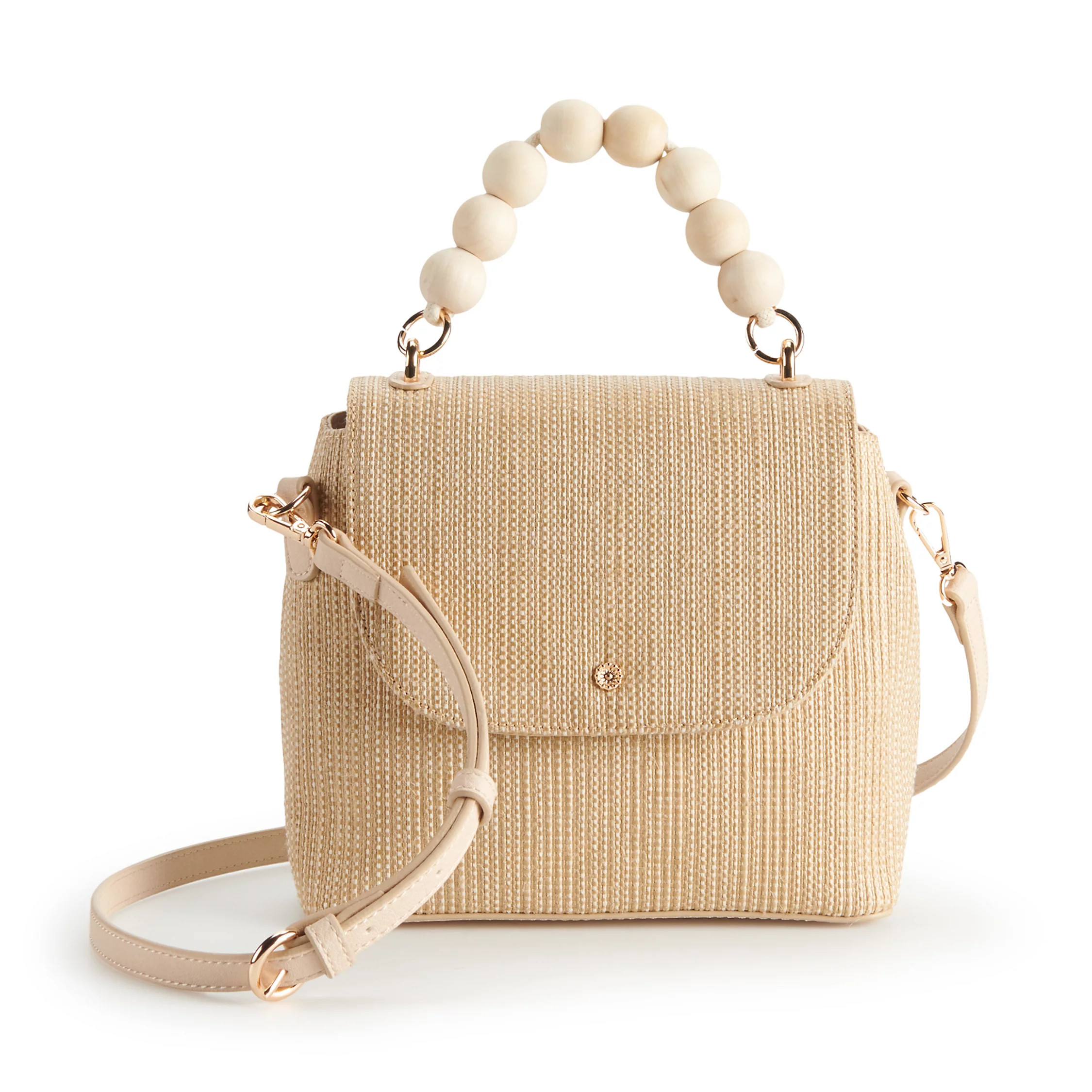 LC Lauren Conrad Wood Handle Crossbody Bag | Kohl's