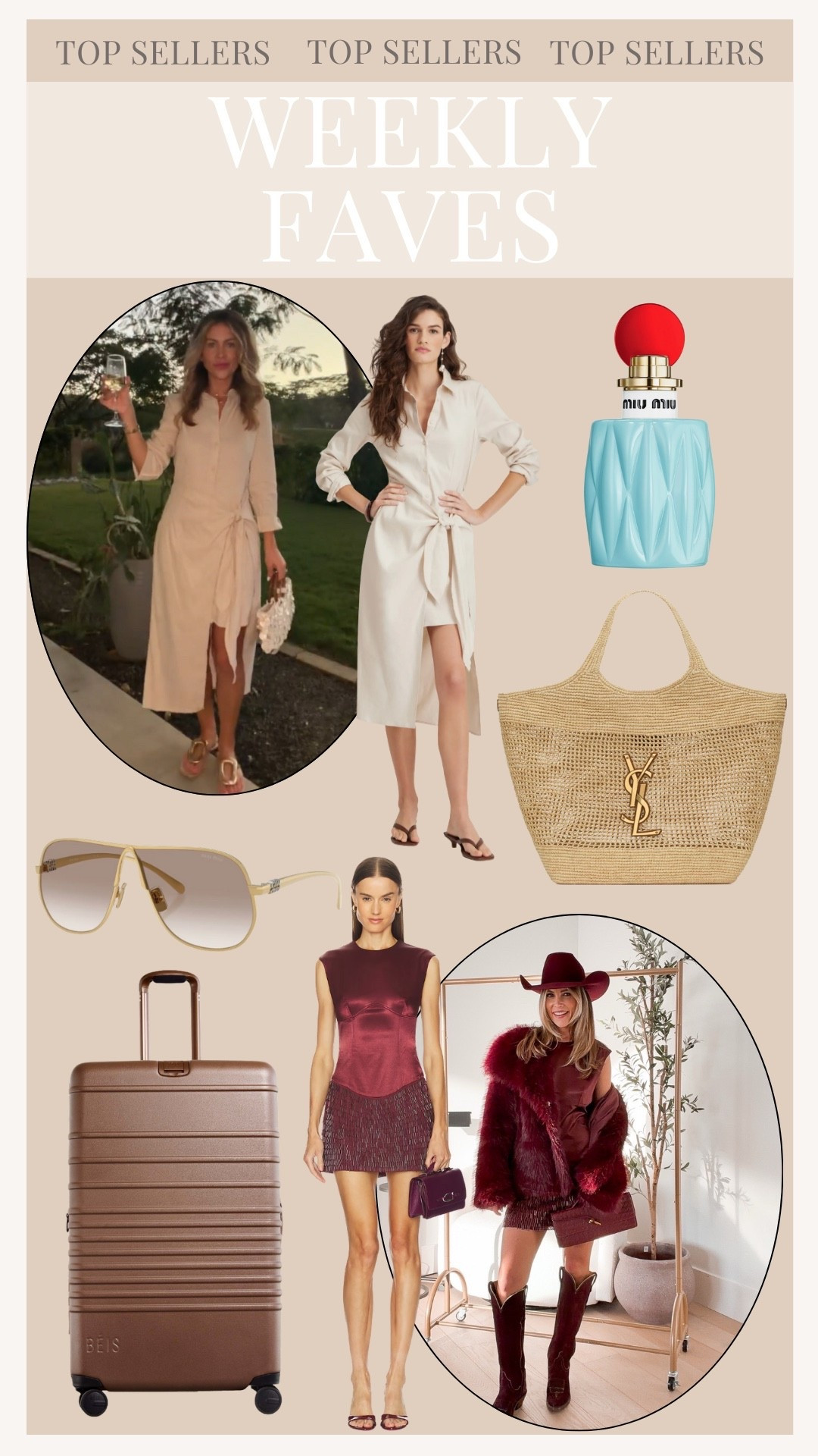 Last week’s best sellers ❤️

Vacation outfit, beach bag, beis luggage, Miu Miu perfume, sunglasses

#LTKTravel #LTKSeasonal #LTKBeauty