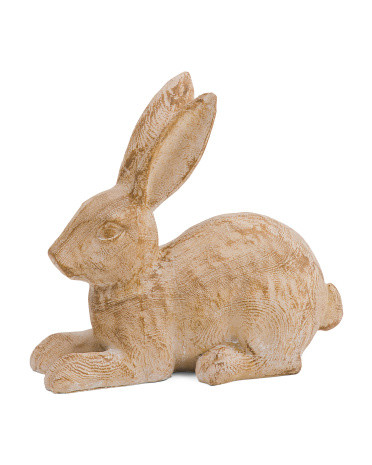 9.5in Wooden Look Bunny | TJ Maxx