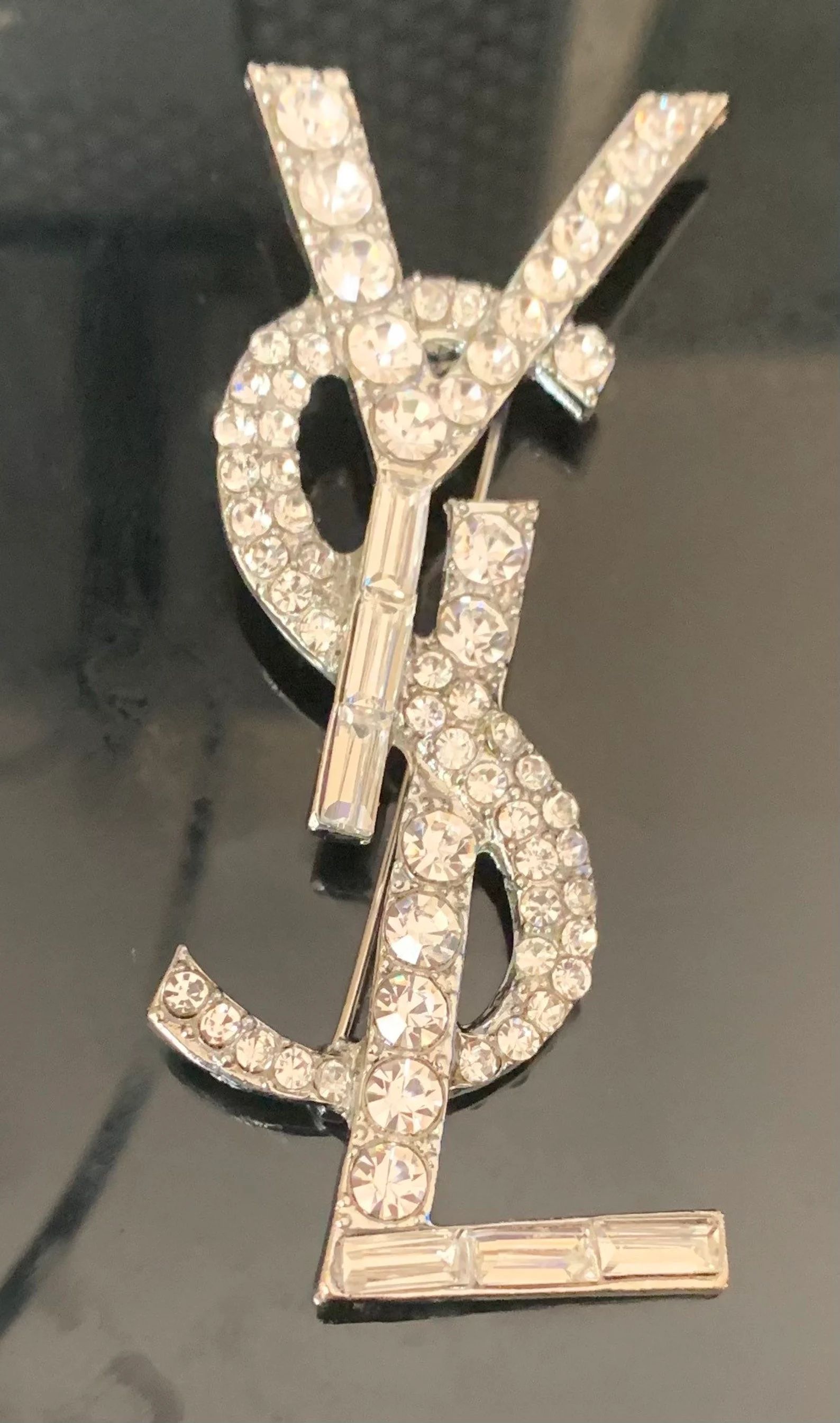 Silver diamond designer brooch or shoe charm | Etsy (US)