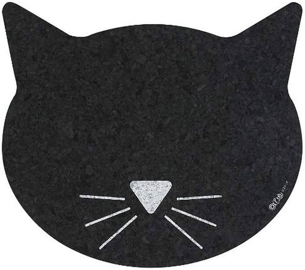 ORE Pet Black Cat Face Recycled Rubber Pet Placemat,Size: 1 Pack | Amazon (US)