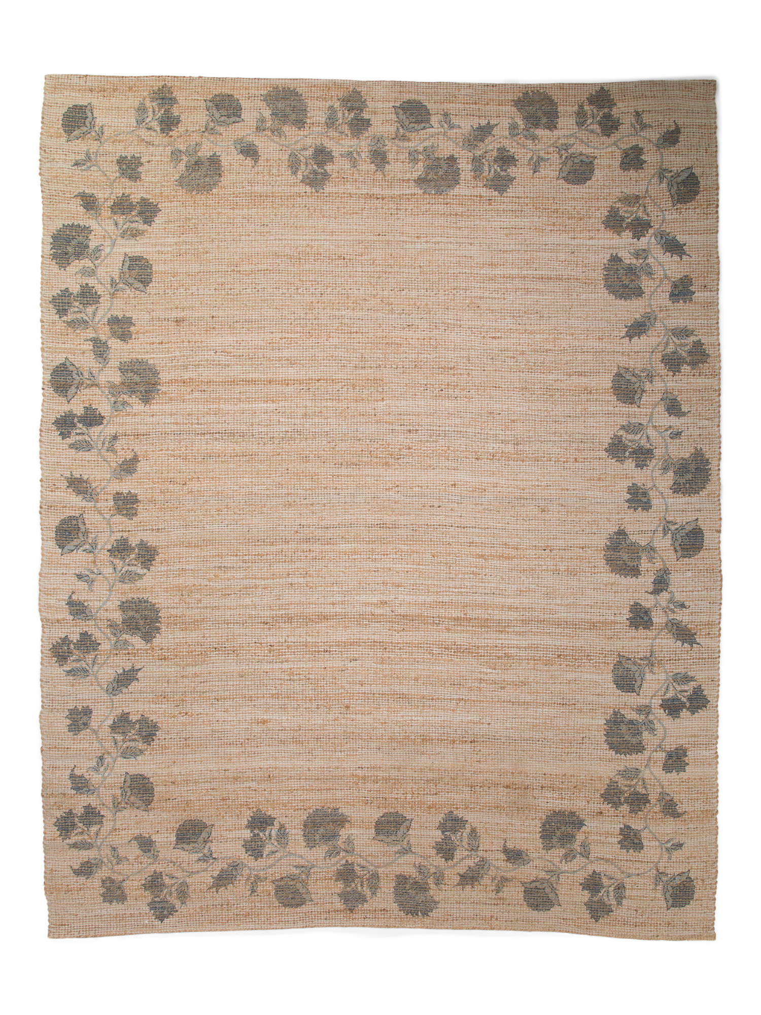 8x10 Jute And Cotton Blend Floral Print Area Rug | TJ Maxx