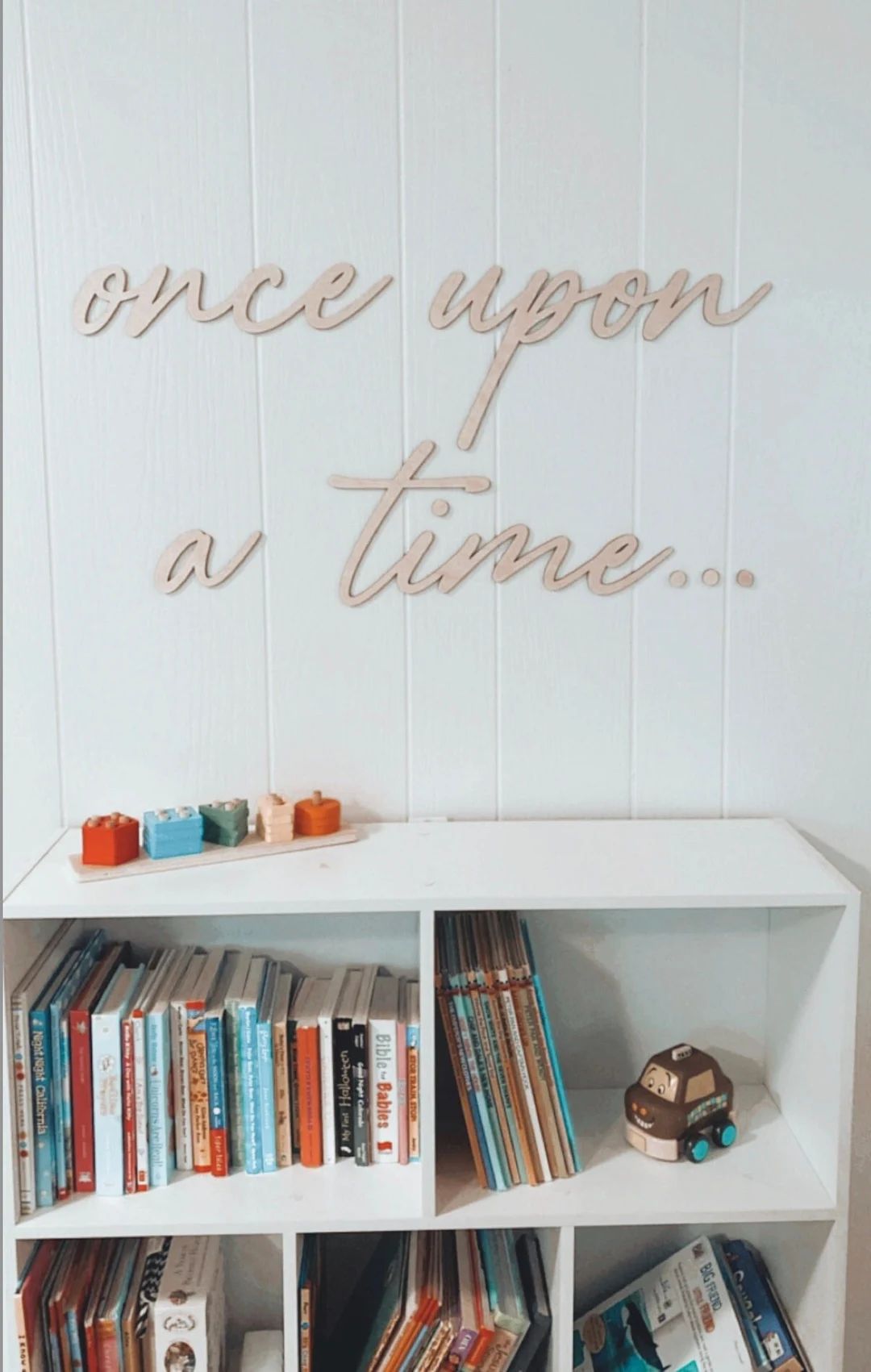 Once Upon a Time Sign, Kids Bedroom Decor, Nursery Wall Decor, Boho Nursery, Bookshelf, Boho Girl... | Etsy (US)