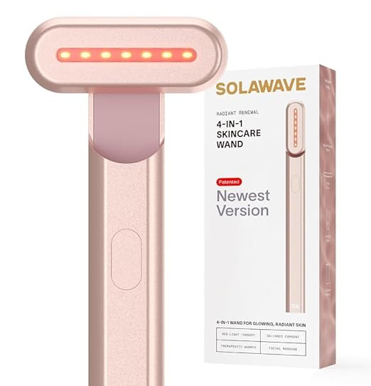 Solawave 4-in-1 Radiant Renewal Facial Wand | Red Light Therapy for Face and Neck | Galvanic Skin... | Amazon (US)