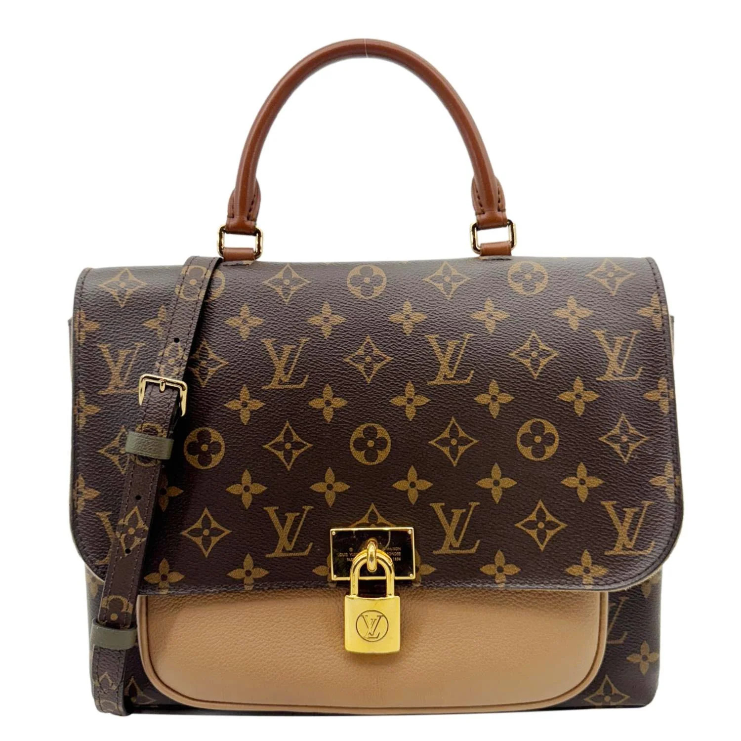 Pre-Owned Louis Vuitton Marignan Monogram Canvas Shoulder Bag Brown | Walmart (US)